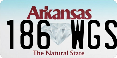 AR license plate 186WGS