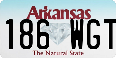 AR license plate 186WGT