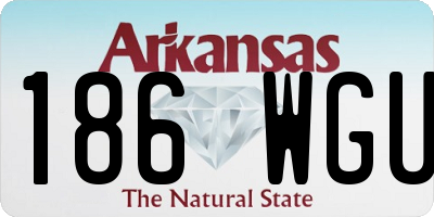 AR license plate 186WGU