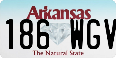 AR license plate 186WGV