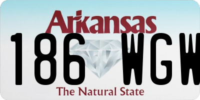 AR license plate 186WGW
