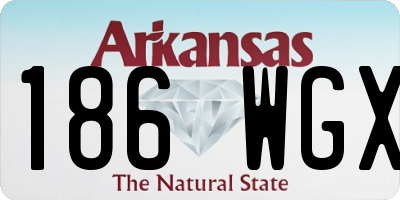 AR license plate 186WGX