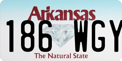AR license plate 186WGY