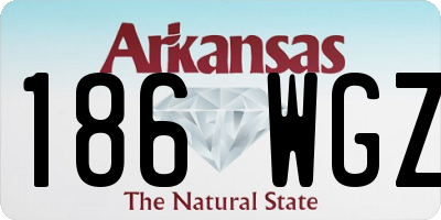 AR license plate 186WGZ