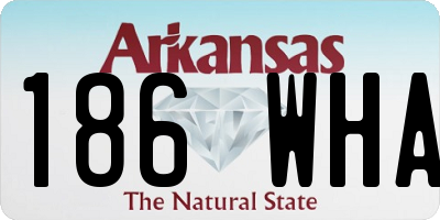 AR license plate 186WHA