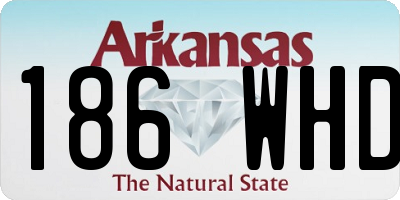 AR license plate 186WHD