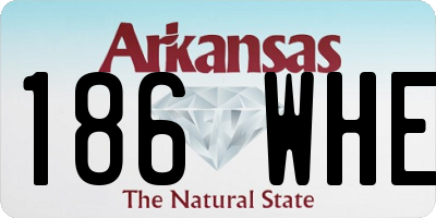 AR license plate 186WHE