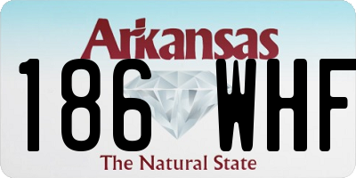 AR license plate 186WHF