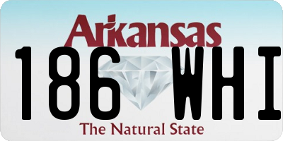 AR license plate 186WHI
