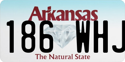AR license plate 186WHJ