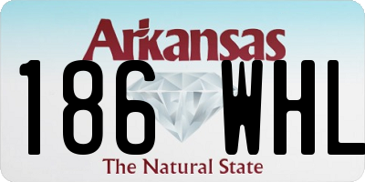 AR license plate 186WHL