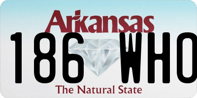 AR license plate 186WHO