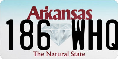 AR license plate 186WHQ