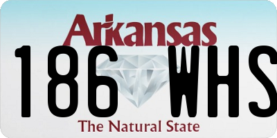 AR license plate 186WHS