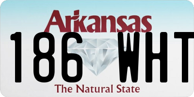 AR license plate 186WHT