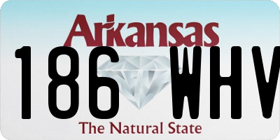 AR license plate 186WHV