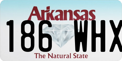 AR license plate 186WHX