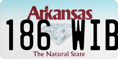 AR license plate 186WIB
