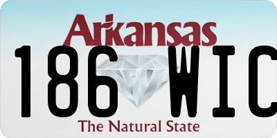 AR license plate 186WIC