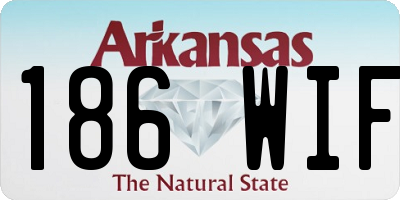 AR license plate 186WIF