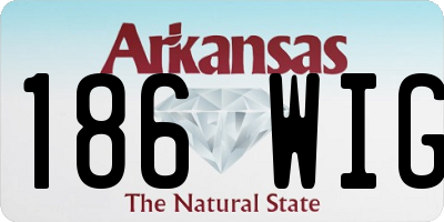 AR license plate 186WIG