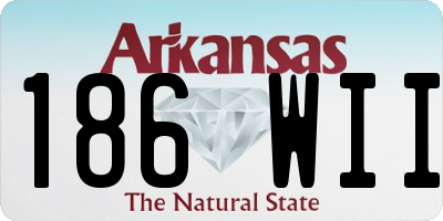 AR license plate 186WII