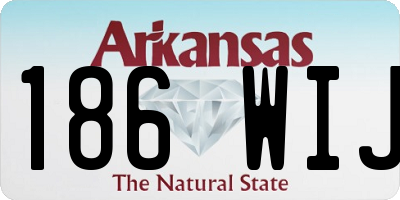 AR license plate 186WIJ