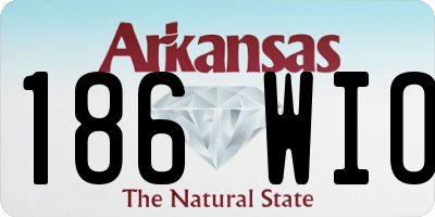 AR license plate 186WIO