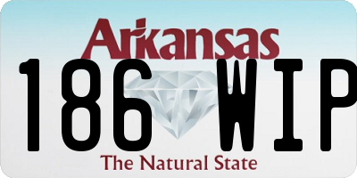 AR license plate 186WIP