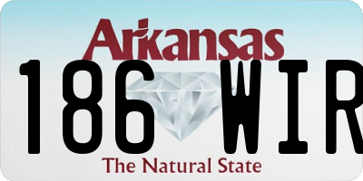 AR license plate 186WIR