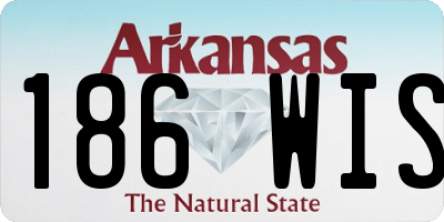 AR license plate 186WIS