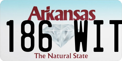 AR license plate 186WIT