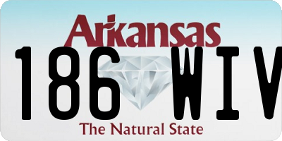 AR license plate 186WIV