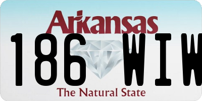 AR license plate 186WIW