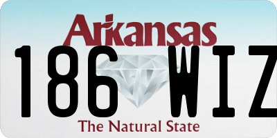 AR license plate 186WIZ