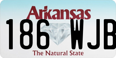 AR license plate 186WJB