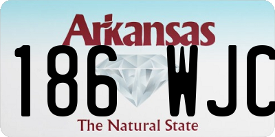 AR license plate 186WJC