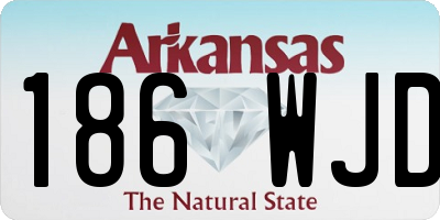 AR license plate 186WJD