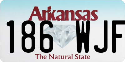 AR license plate 186WJF