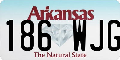 AR license plate 186WJG