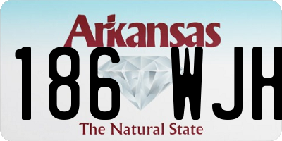 AR license plate 186WJH
