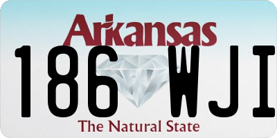 AR license plate 186WJI