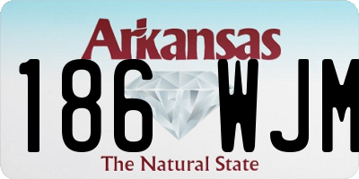 AR license plate 186WJM