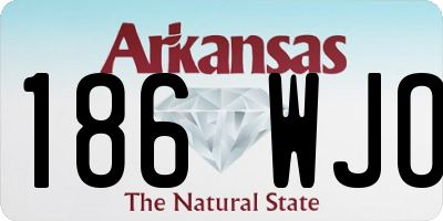 AR license plate 186WJO