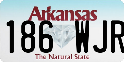AR license plate 186WJR