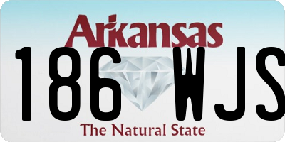 AR license plate 186WJS