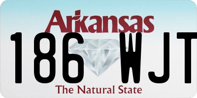 AR license plate 186WJT