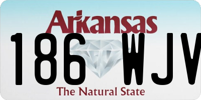 AR license plate 186WJV