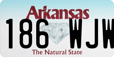 AR license plate 186WJW