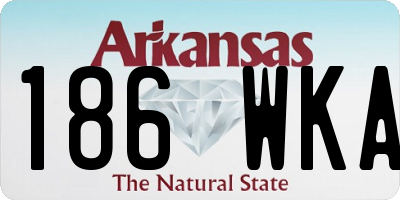 AR license plate 186WKA